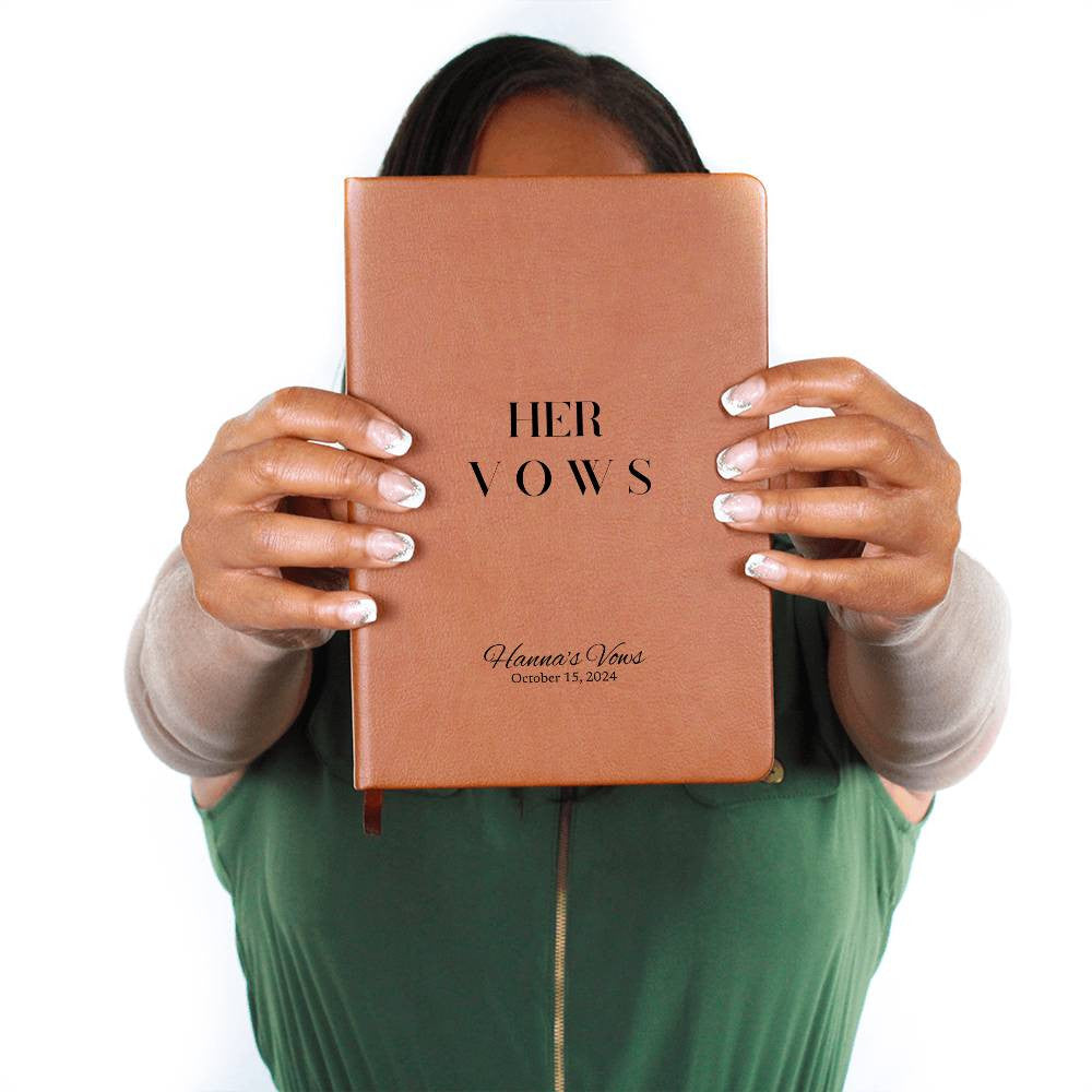 His and Hers Leather Wedding Vow and Vow Renewal Journal