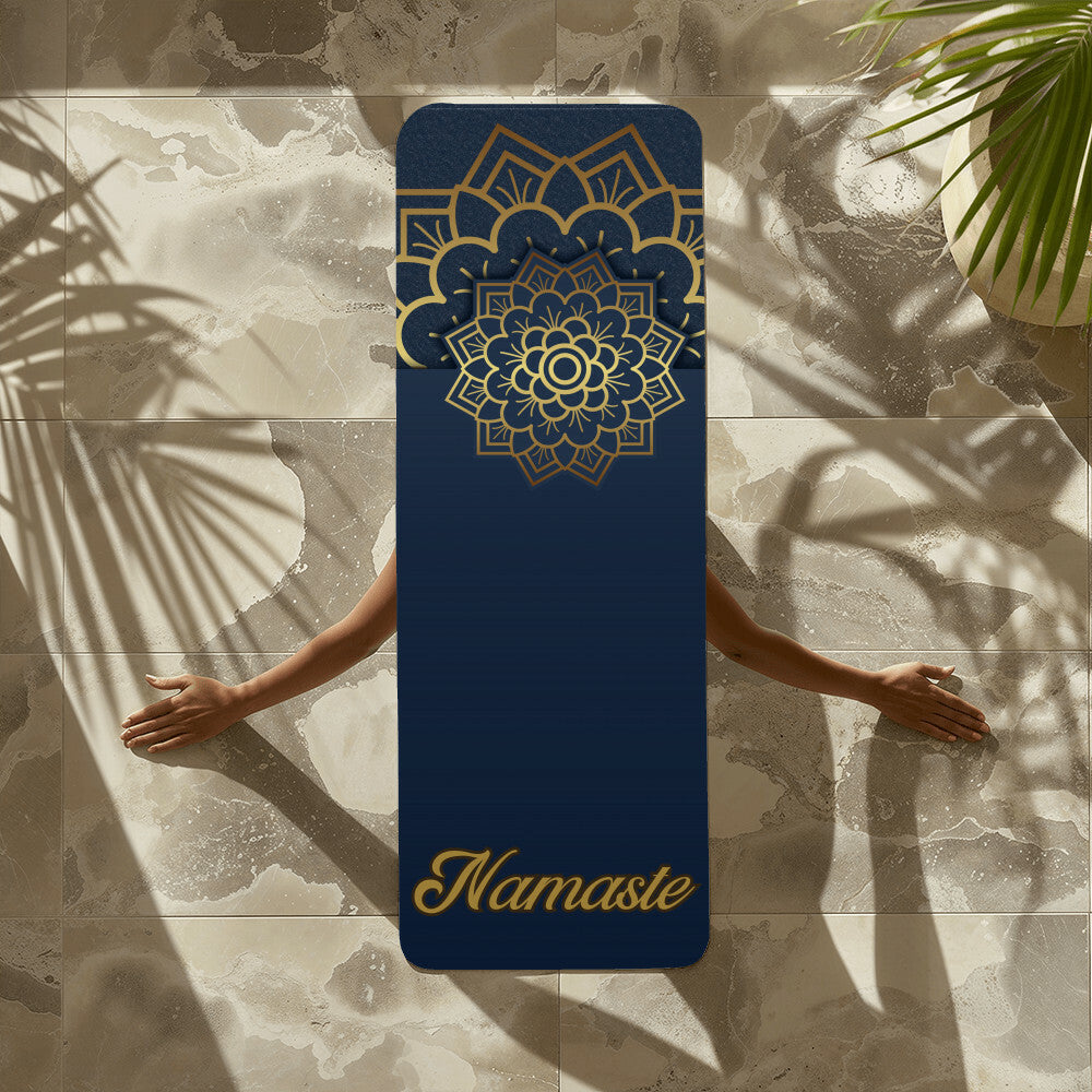 Personalized Rubber Yoga Mat, Stylish Anti-Slip Fitness Mat for Comfortable Practice, Unique Gift for Yoga Lovers