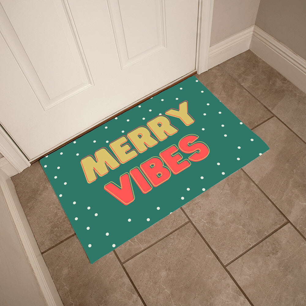 Merry Vibes Welcome Mat