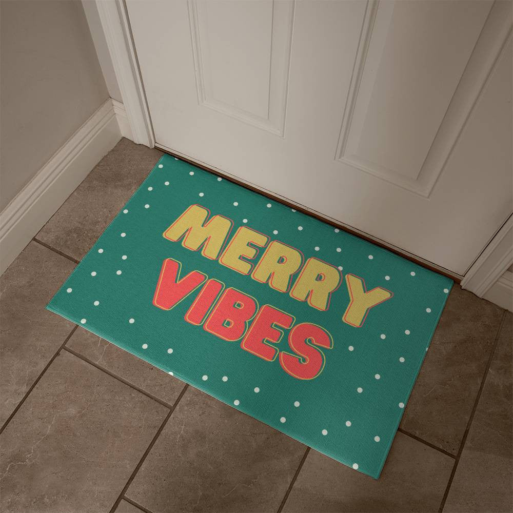 Merry Vibes Welcome Mat