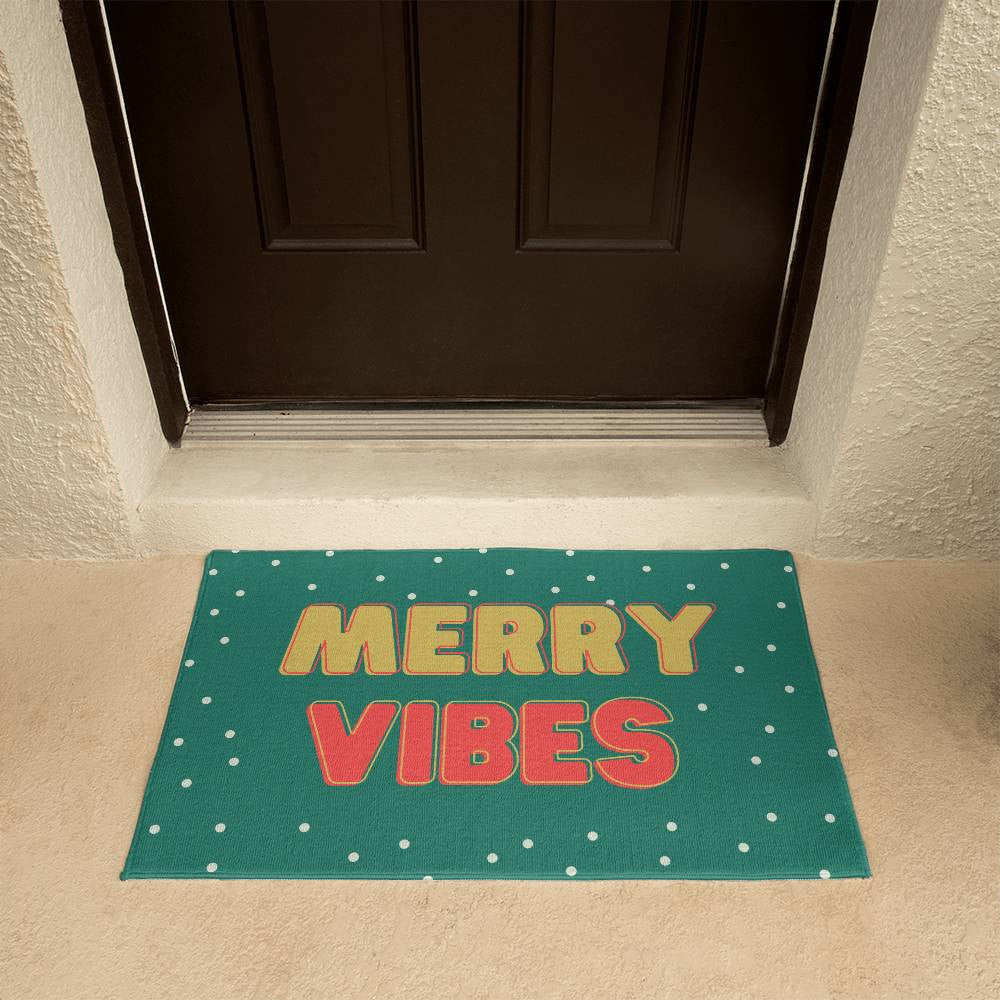 Merry Vibes Welcome Mat