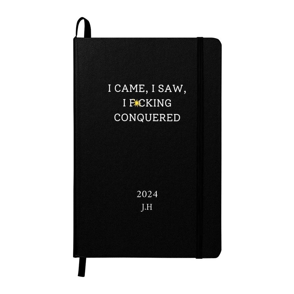 Personalized F'ing Motivational Planner for Her and Him, Student, Professional, Business Owner, with Initials and name, Biannual and Yearly Journals, Inspirational