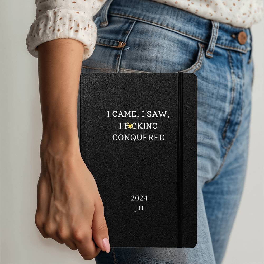 Personalized F'ing Motivational Planner for Her and Him, Student, Professional, Business Owner, with Initials and name, Biannual and Yearly Journals, Inspirational