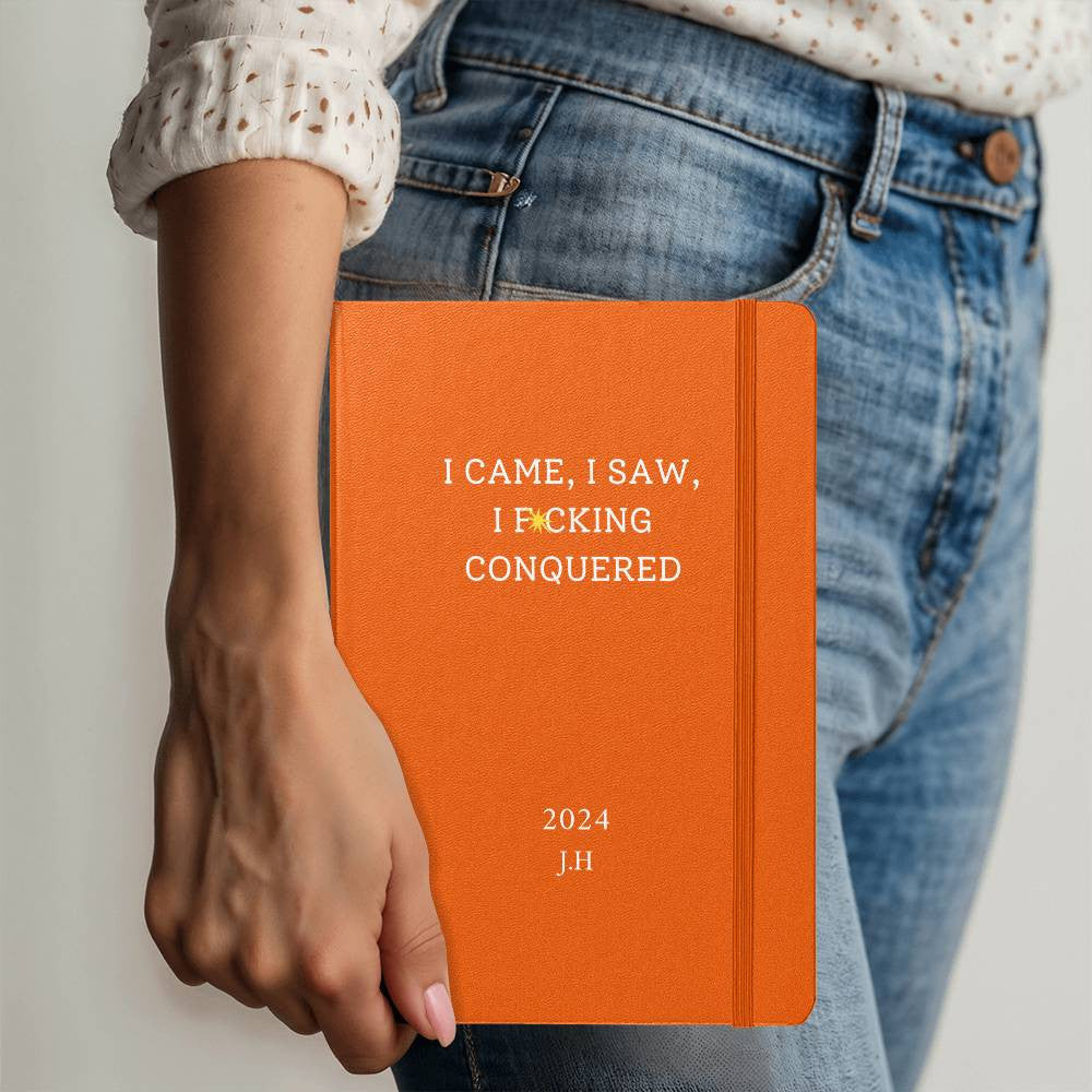 Personalized F'ing Motivational Planner for Her and Him, Student, Professional, Business Owner, with Initials and name, Biannual and Yearly Journals, Inspirational