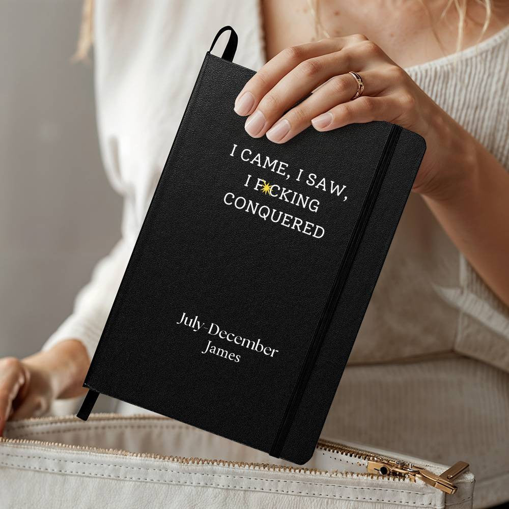 Personalized F'ing Motivational Planner for Her and Him, Student, Professional, Business Owner, with Initials and name, Biannual and Yearly Journals, Inspirational