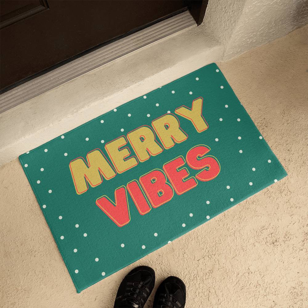 Merry Vibes Welcome Mat