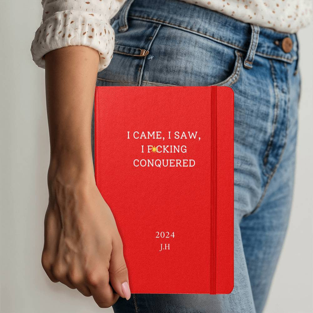 Personalized F'ing Motivational Planner for Her and Him, Student, Professional, Business Owner, with Initials and name, Biannual and Yearly Journals, Inspirational