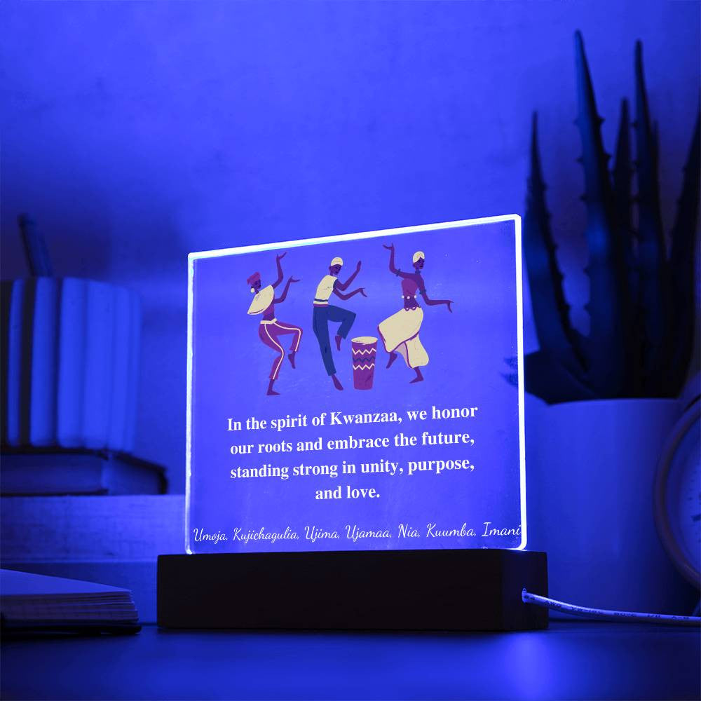 Kwanza Acrylic Square Plaque