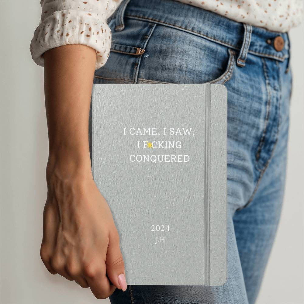 Personalized F'ing Motivational Planner for Her and Him, Student, Professional, Business Owner, with Initials and name, Biannual and Yearly Journals, Inspirational