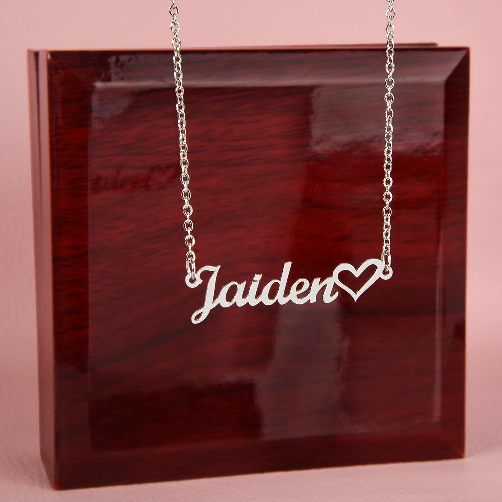 Name Necklace + Heart