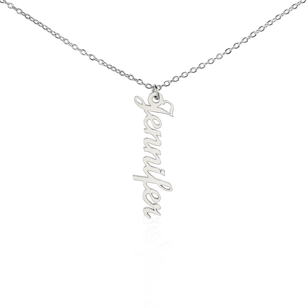 Single Name Vertical Necklace