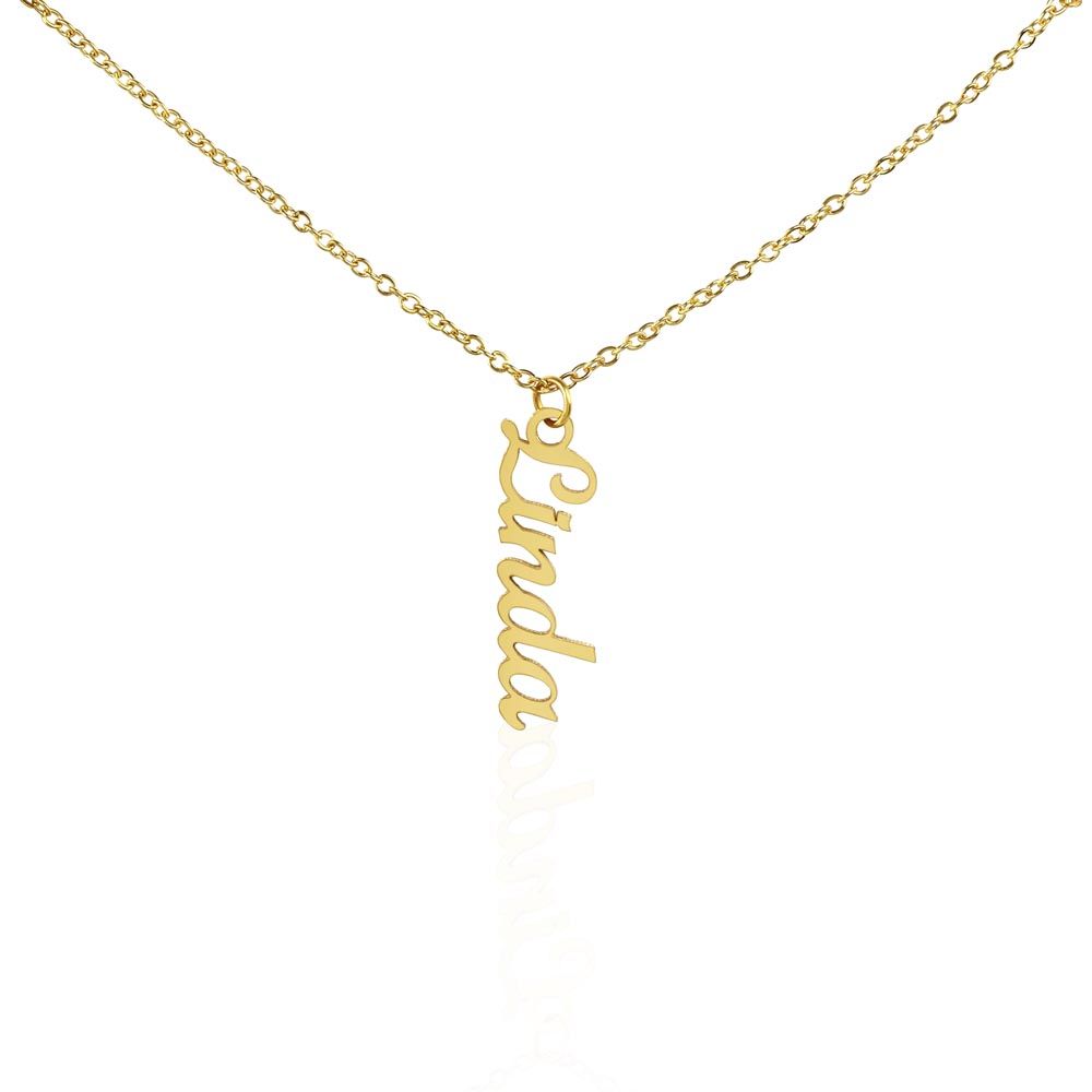 Single Name Vertical Necklace