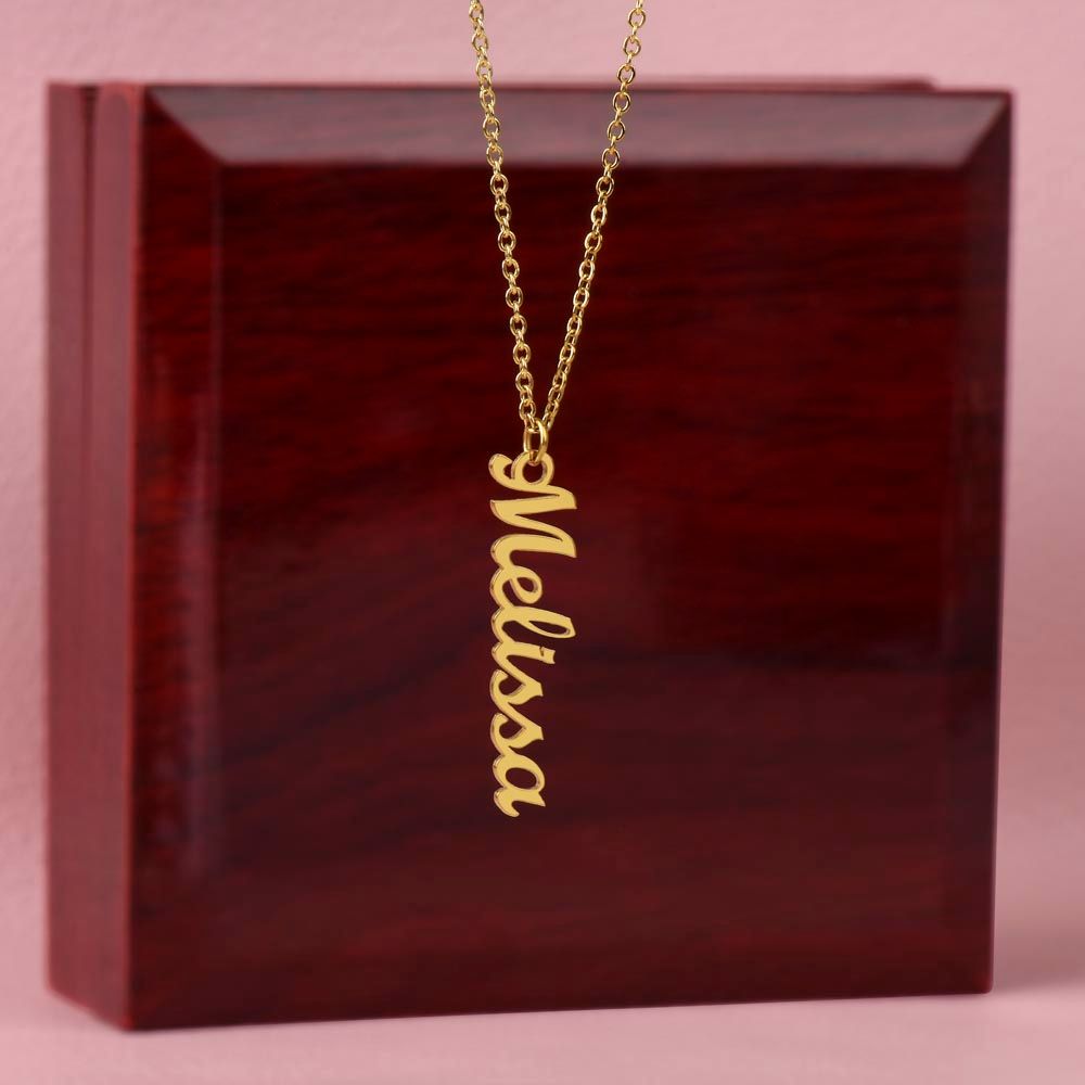 Single Name Vertical Necklace