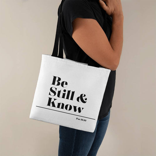 Be still and know classic tote (blk)