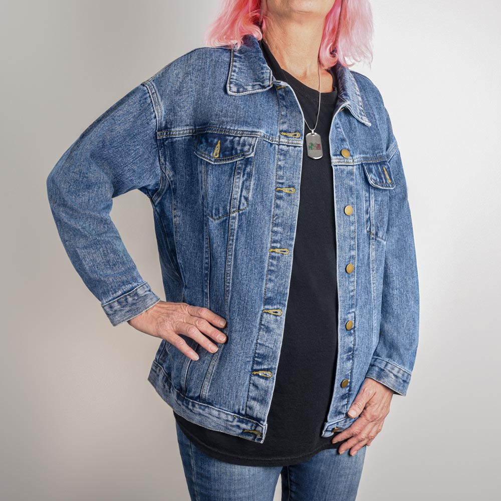 I can do all things womens jean jacket