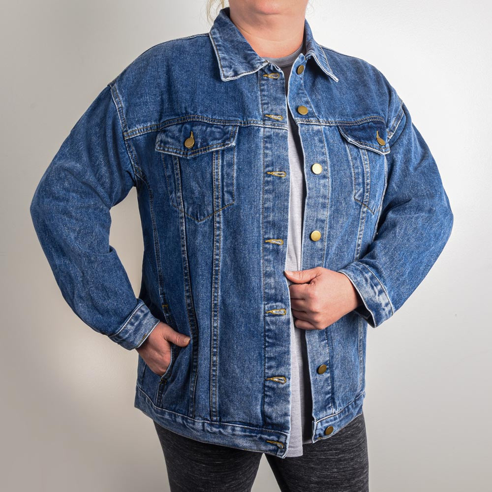 I can do all things womens jean jacket