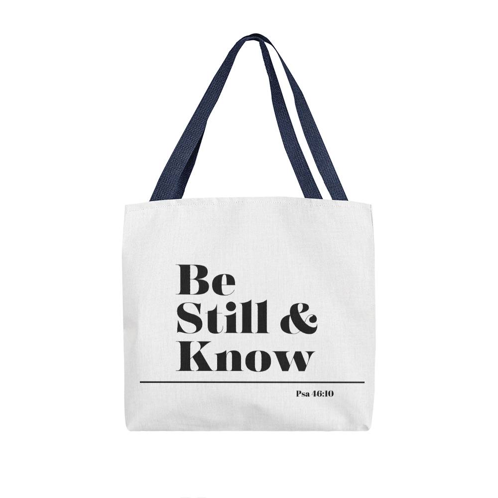 Be still and know classic tote (blk)