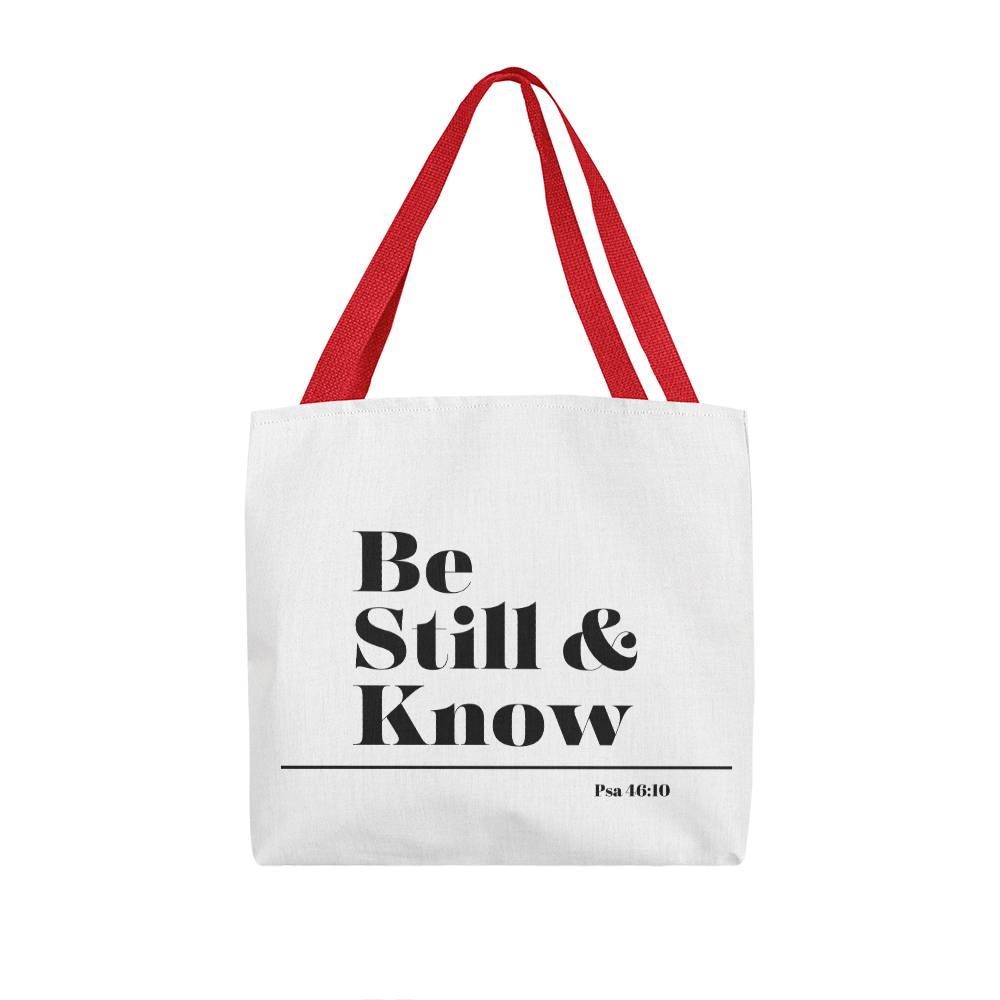 Be still and know classic tote (blk)