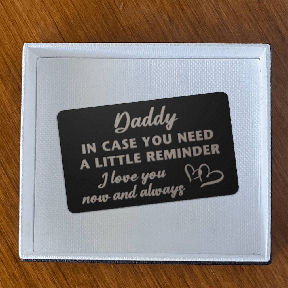 Metal Wallet Card - Dad's Reminder