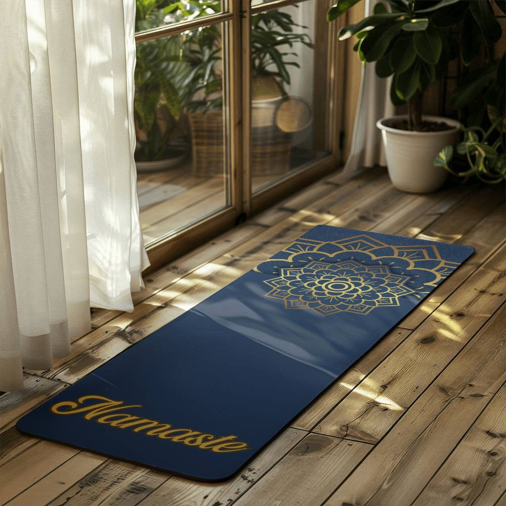 Personalized Rubber Yoga Mat, Stylish Anti-Slip Fitness Mat for Comfortable Practice, Unique Gift for Yoga Lovers