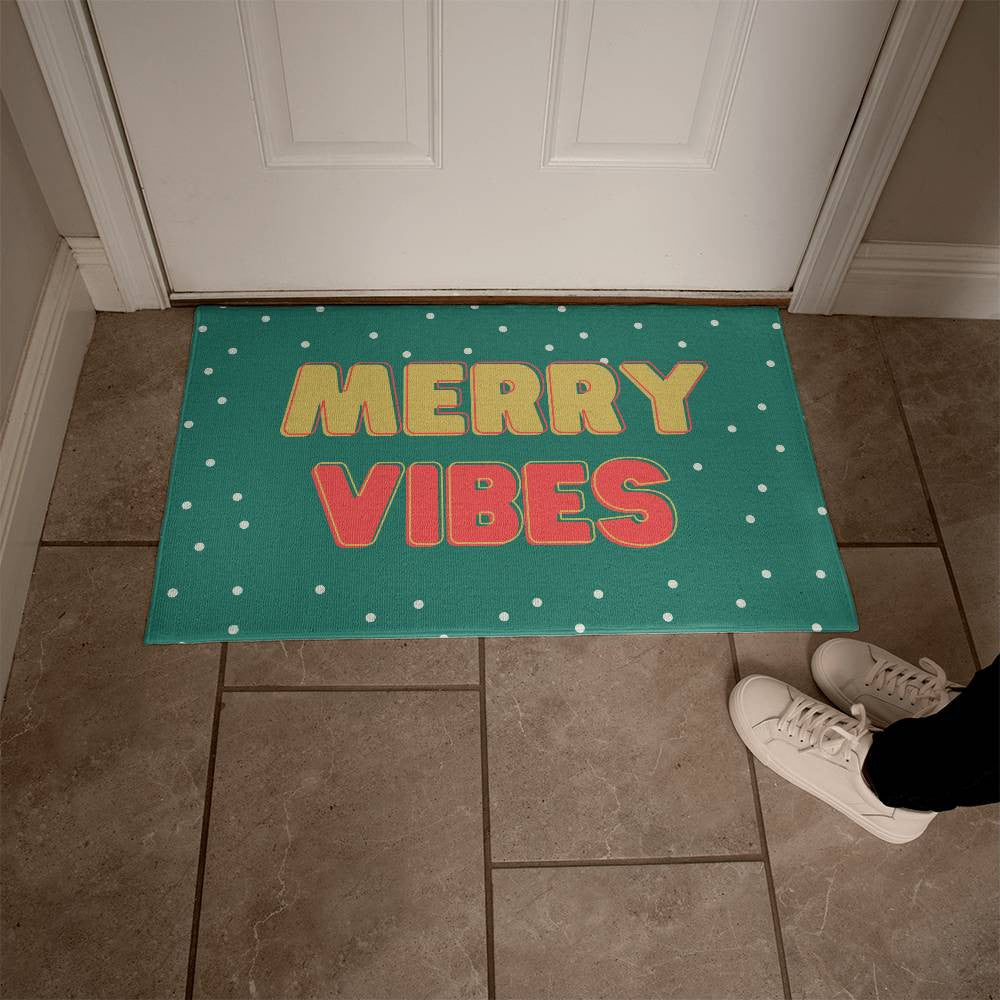 Merry Vibes Welcome Mat