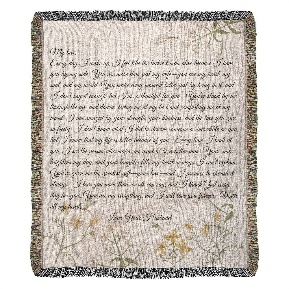 Personalized Letter Woven Blanket for Mom and Dad, Wife, Grandma & Grandpa, Sister, Brother, Cozy Custom Throw Blanket for Warmth and Comfort, Mother's Day, Special Gift for Birthdays, Christmas, Anniversary