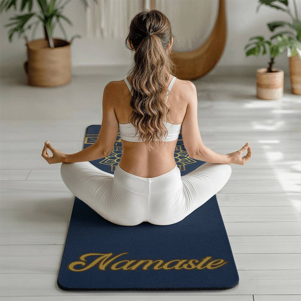 Personalized Rubber Yoga Mat, Stylish Anti-Slip Fitness Mat for Comfortable Practice, Unique Gift for Yoga Lovers