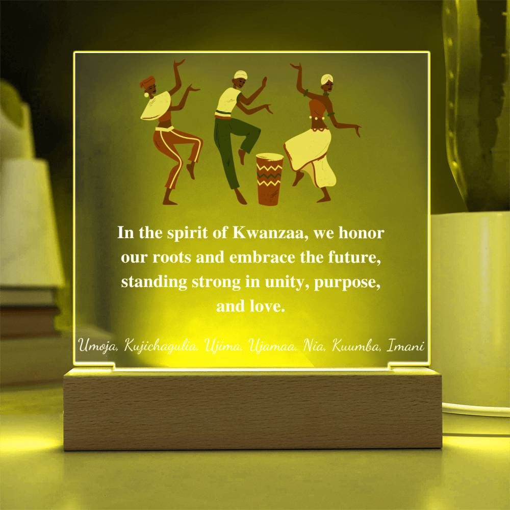 Kwanza Acrylic Square Plaque