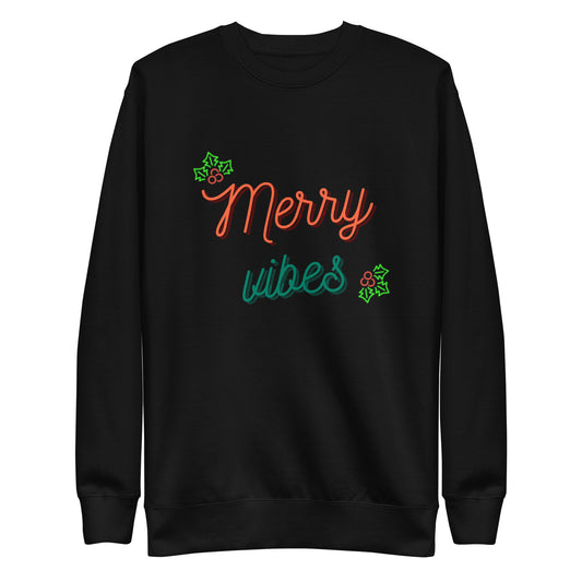 Merry Vibes Unisex Premium Christmas Sweatshirt